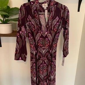Floral Midi Button-Up Tie Dress